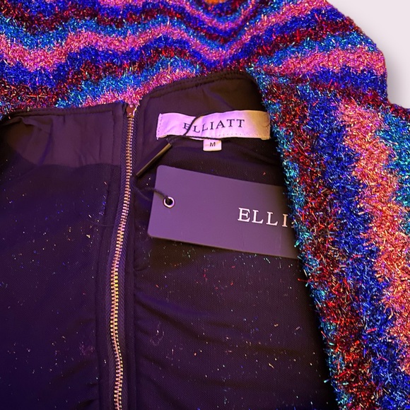 Elliatt Colorful Metallic Zigzag Tweed Dress - Picture 6 of 9